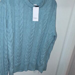 Goodfellow & Co Light Blue Cable Knit Sweater
